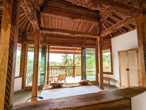 Puri Dajuma Terrace Eco Lodge Spa Bali Joglos Bedroom Detail