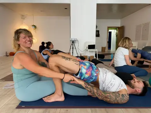 yoga and smile